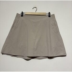 Athleta Women 14 Light Beige Athletic Brooklyn Heights High Rise Skort 658451